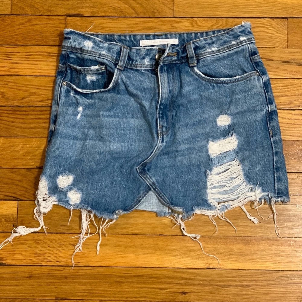 ZARA Denim Mini Skirt